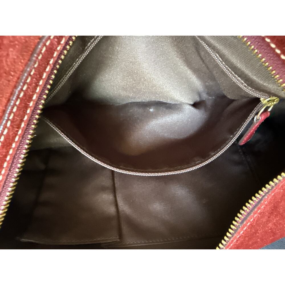 Coach Vintage Red Suede Shoulder Hobo Bag 10058 - Picture 10 of 10